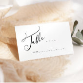 Carte d'escorte Mariage de script simple Black Mod