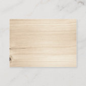 Carte d'escorte Mariage en bois (Dos)