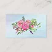 Carte d'escorte Mariage florale couleur aquarelle (Dos)
