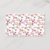 Carte d'escorte Mariage rose fleurs cerisier (Dos)