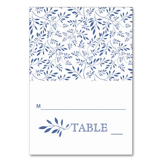 Carte d'escorte pliée en bleu feuille Indigo (Par défaut)