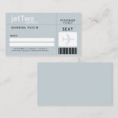 Carte d'escorte Silver Grey Boarding Pass (Devant / Derrière)
