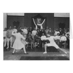 Carte d'escrime d'escrime d'Helene Mayer vintage