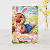 Carte Description d'anniversaire joyeux (Fleur jaune)