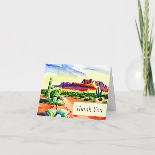 Carte Désert aquarelle personnalisable (Devant)