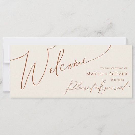 Carte Désert de Whimsical | En-tête de tableau de sièges (Dos)