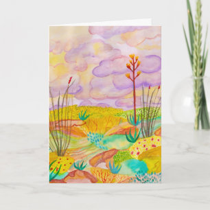 Carte Desert Dreams Watercolor Nouveau Mexique PERSONNAL