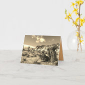 Carte Désert en Sépia (Fleur jaune)