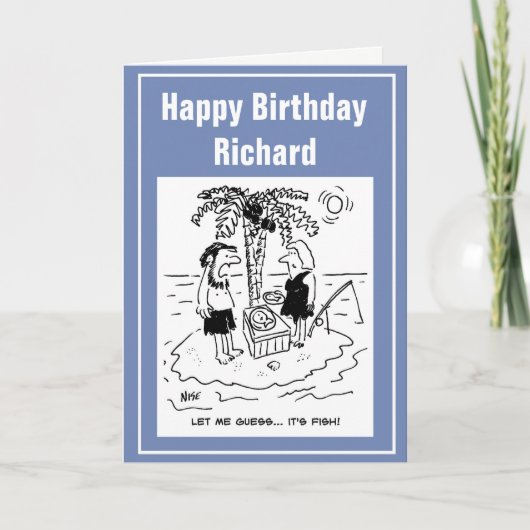 Carte Desert Island Castaway Fishing possède du poisson (Devant)