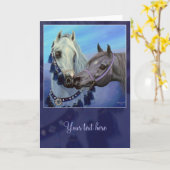 Carte Desert Jewels Arabian horses greeting card (Fleur jaune)