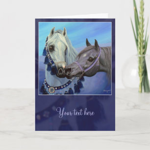 Carte Desert Jewels Arabian horses greeting card