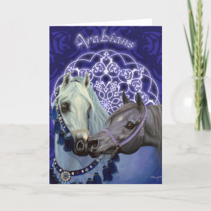 Carte Desert Jewels Arabian horses greeting card