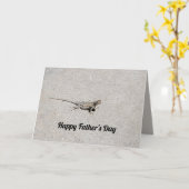 Carte Desert Lizard sur Cement Walk Fête des pères photo (Fleur jaune)