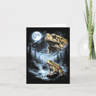 Carte Desert Rain Frog Howling At Moon 90s Retro