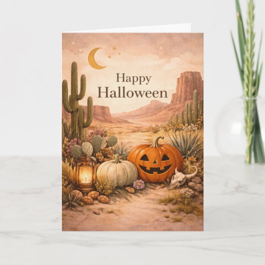 Carte Desert Sage Cactus Halloween (Devant)