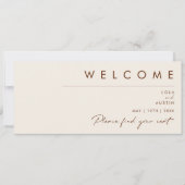 Carte Désert simple | En-tête de tableau de sièges blanc (Devant)