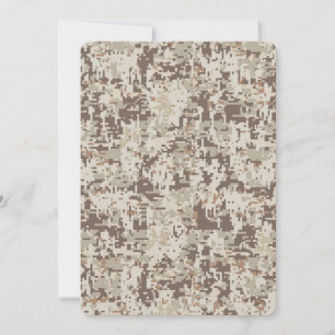 Carte Desert Style Digital Camouflage Beige Decor