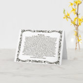 Carte DESIDERATA (Fleur jaune)