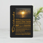 Carte Desiderata Poème très clair coucher de soleil (Debout devant)