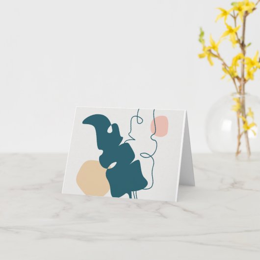 Carte Design à feuilles dorées (Fleur jaune)