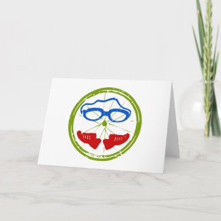 Carte Design artistique cool de triathlon