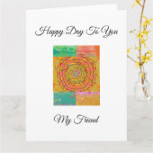 Carte Design Aztec (Fleur jaune)