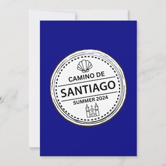 Carte Design Camino de Santiago "Passeport Stamp" (Devant)