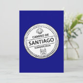 Carte Design Camino de Santiago "Passeport Stamp" (Debout devant)