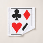 Carte design carré mur horloge montre de poche caf (Gant de toilette)