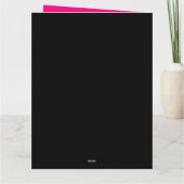 Carte Design Chic Chic Rose Et Noir Joyeux Anniversaire (Dos)