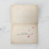 Carte design d'amour élégant avec feuille (Intérieur)