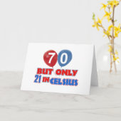 Carte Design d'anniversaire de 70e année (Fleur jaune)