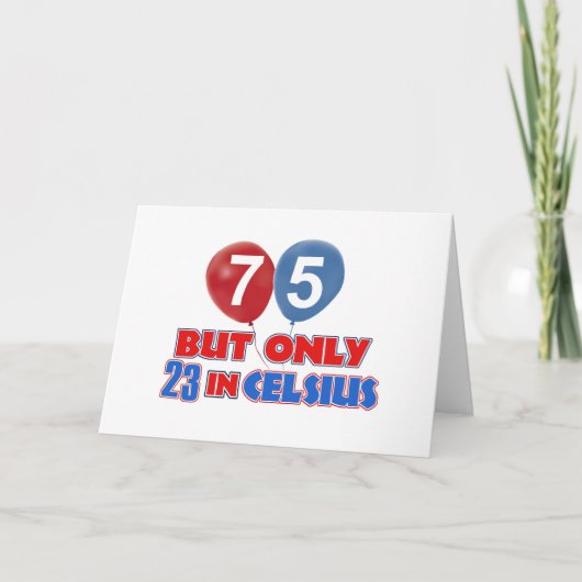 Carte Design d'anniversaire de 75 ans (Devant)