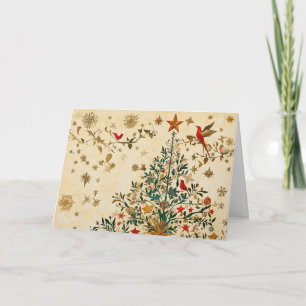 Carte Design d'arbre de Noël or et Parties scintillant