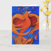 carte design d'art saluant Phoenix (Fleur jaune)