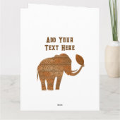 Carte Design d'art tribal des éléphants (Dos)