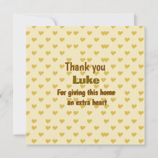 Carte Design de coeur de Merci personnalisé