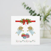 Carte Design de Noël avec anges (Debout devant)