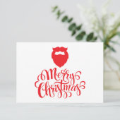 Carte Design de Noël Barbe Père Noël (Debout devant)
