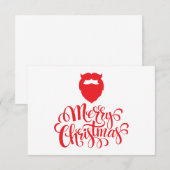 Carte Design de Noël Barbe Père Noël (Devant / Derrière)