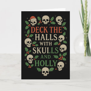 Carte Design de Noël Horreur pour les amateurs de crâne