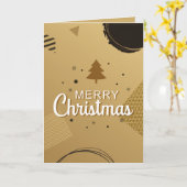 Carte Design de Noël moderne (Fleur jaune)