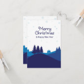 Carte Design de saison hivernale. (Devant/Arrière en situation)