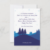 Carte Design de saison hivernale. (Dos)