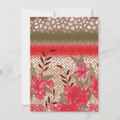 Carte Design de tissu complexe avec motifs floraux (Dos)