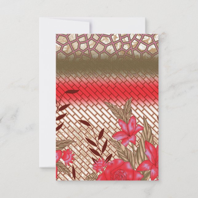 Carte Design de tissu complexe avec motifs floraux (Devant)
