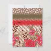 Carte Design de tissu complexe avec motifs floraux (Dos)