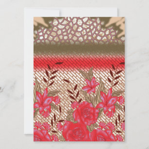 Carte Design de tissu complexe avec motifs floraux