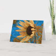 Design de tournesol bleu et or