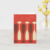 Carte Design de verre de vin (Fleur jaune)